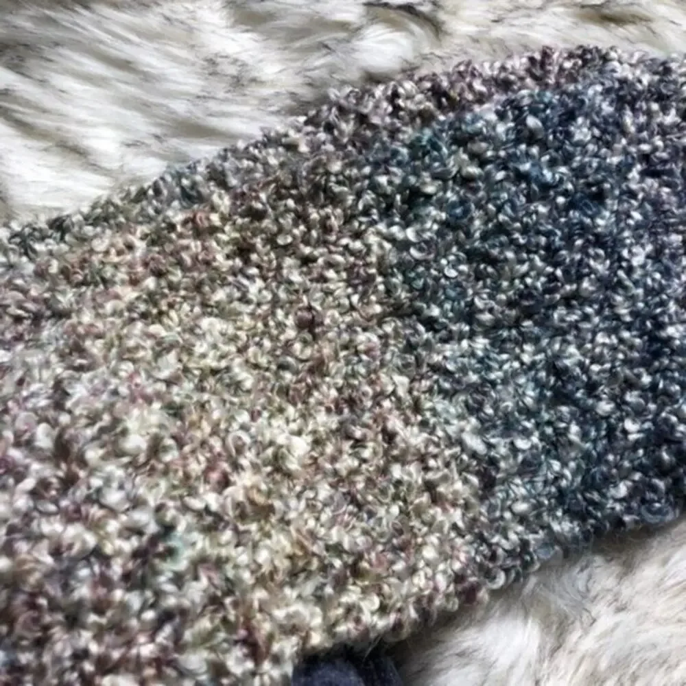 Kawaii Rainbow Pride Heathered Knit Infinity Loop Layered Scarf